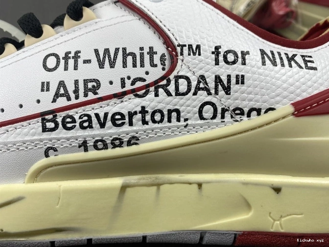SP Red Retro 2 Low Off-White Jordan White DJ4375-106 0713
